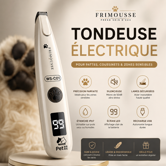Tondeuse Pattes Frimousse™ — Tondeuse de Précision Silencieuse pour Chien & Chat