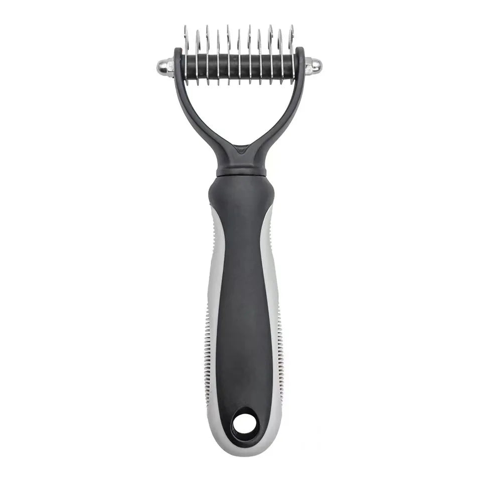 Brosse Démêlante Frimousse™ — Démêloir Professionnel Double Face pour Chien & Chat