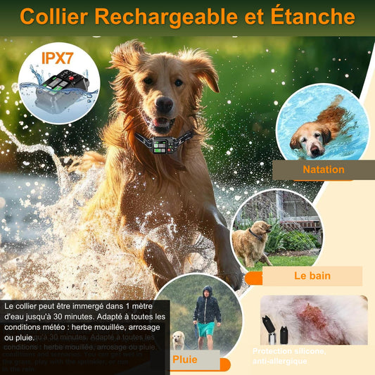 Système de clôture GPS sans fil pour chiens - Clôture électronique 15-2000m