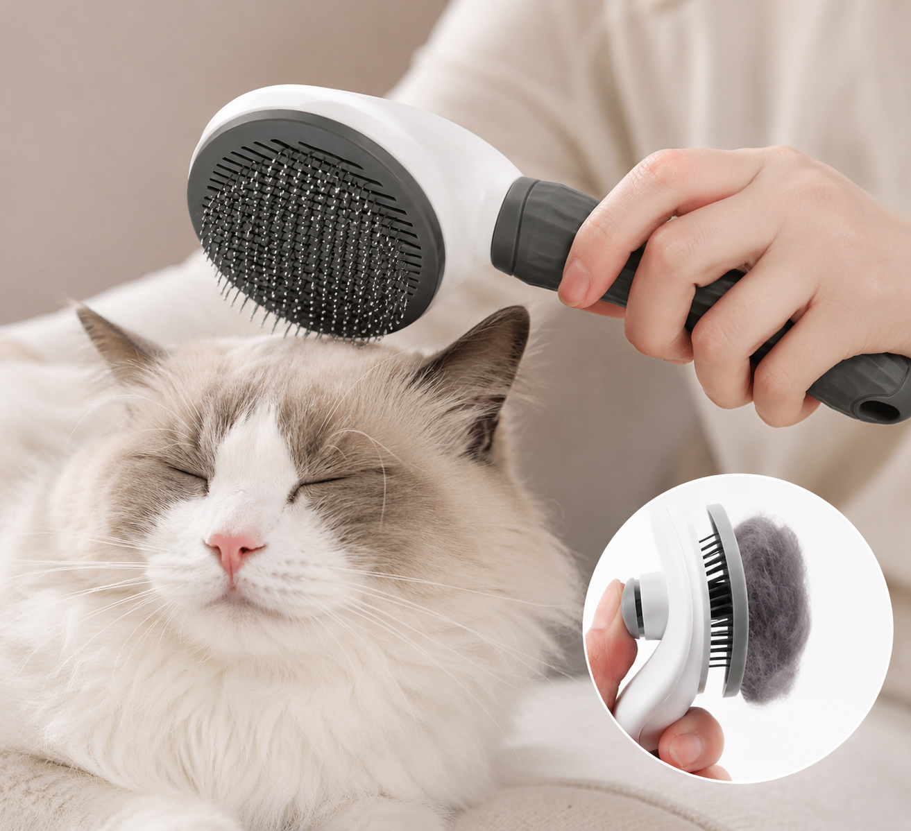 Brosse Anti-Poils pour Chien & Chat