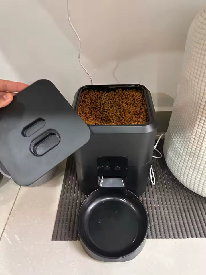 Distributeur automatique de croquettes pour chats et chiens avec minuterie