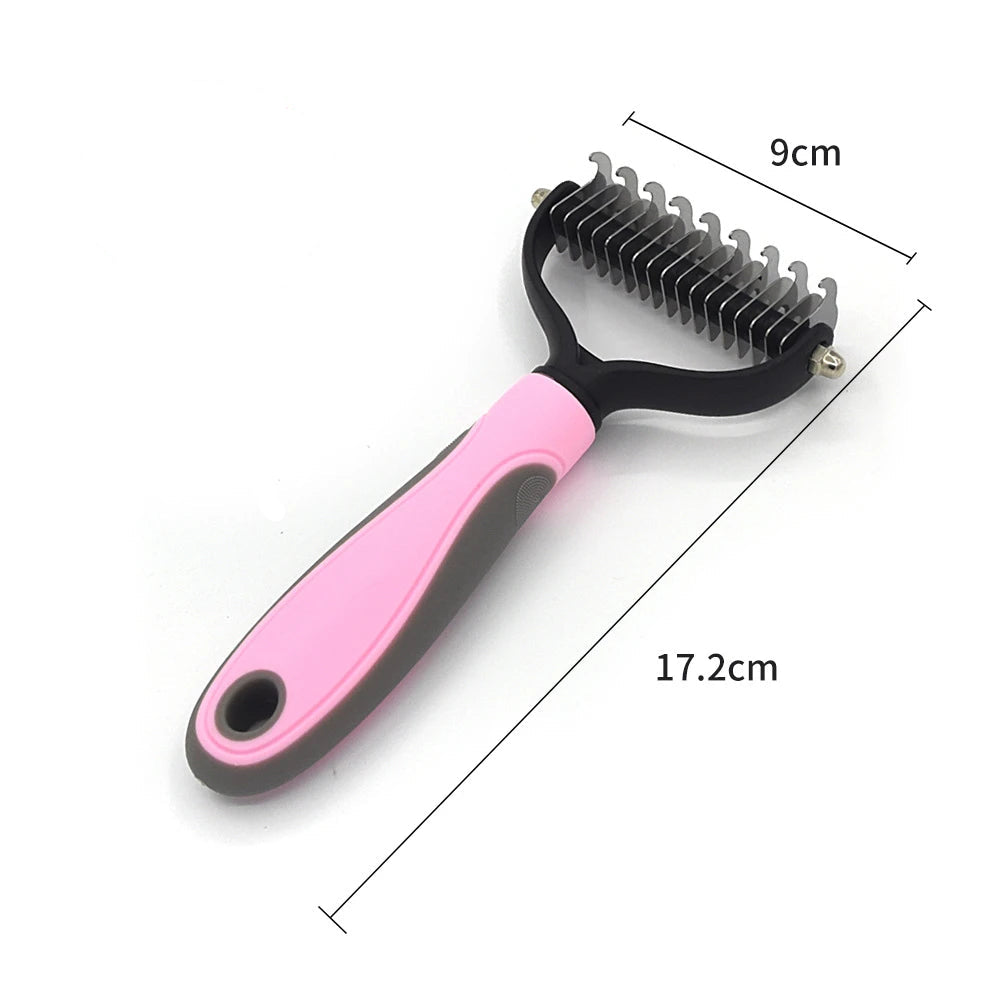 Brosse Démêlante Frimousse™ — Démêloir Professionnel Double Face pour Chien & Chat