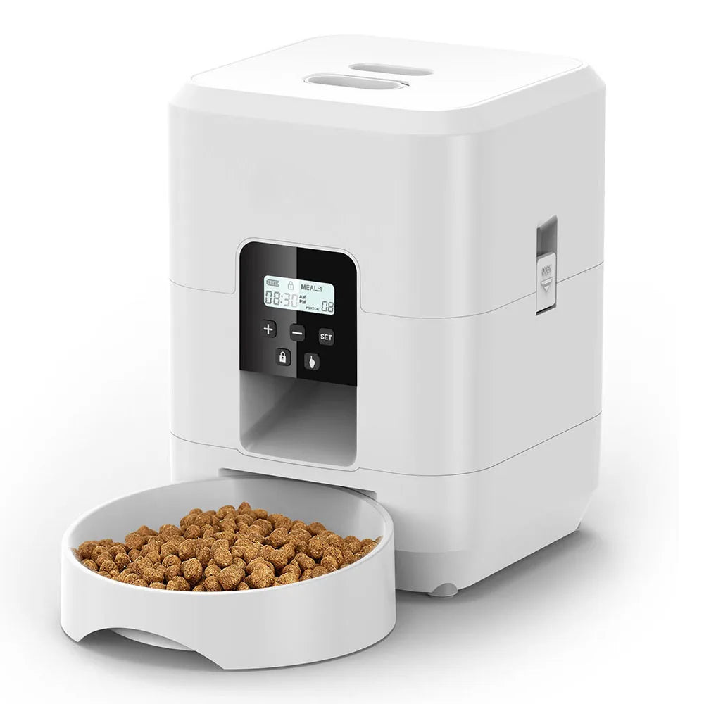 Distributeur automatique de croquettes pour chats et chiens avec minuterie