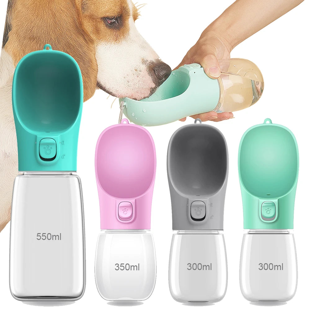 Gourde de Balade Frimousse™ — Bouteille Anti-Fuite avec Bol Intégré pour Chien & Chat