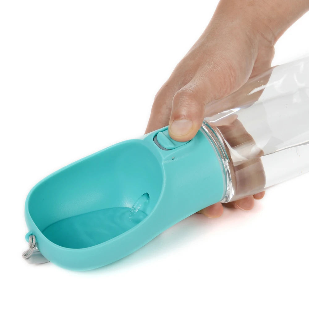 Gourde de Balade Frimousse™ — Bouteille Anti-Fuite avec Bol Intégré pour Chien & Chat