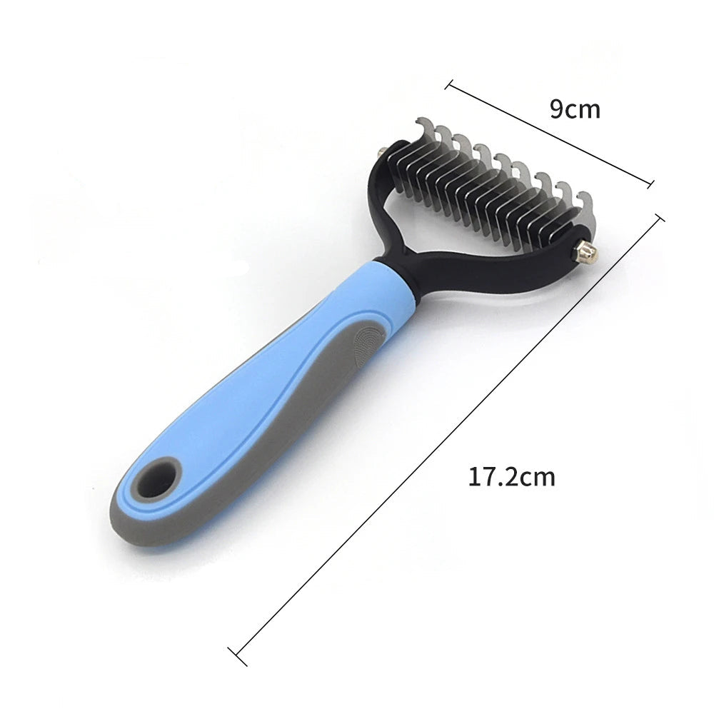 Brosse Démêlante Frimousse™ — Démêloir Professionnel Double Face pour Chien & Chat